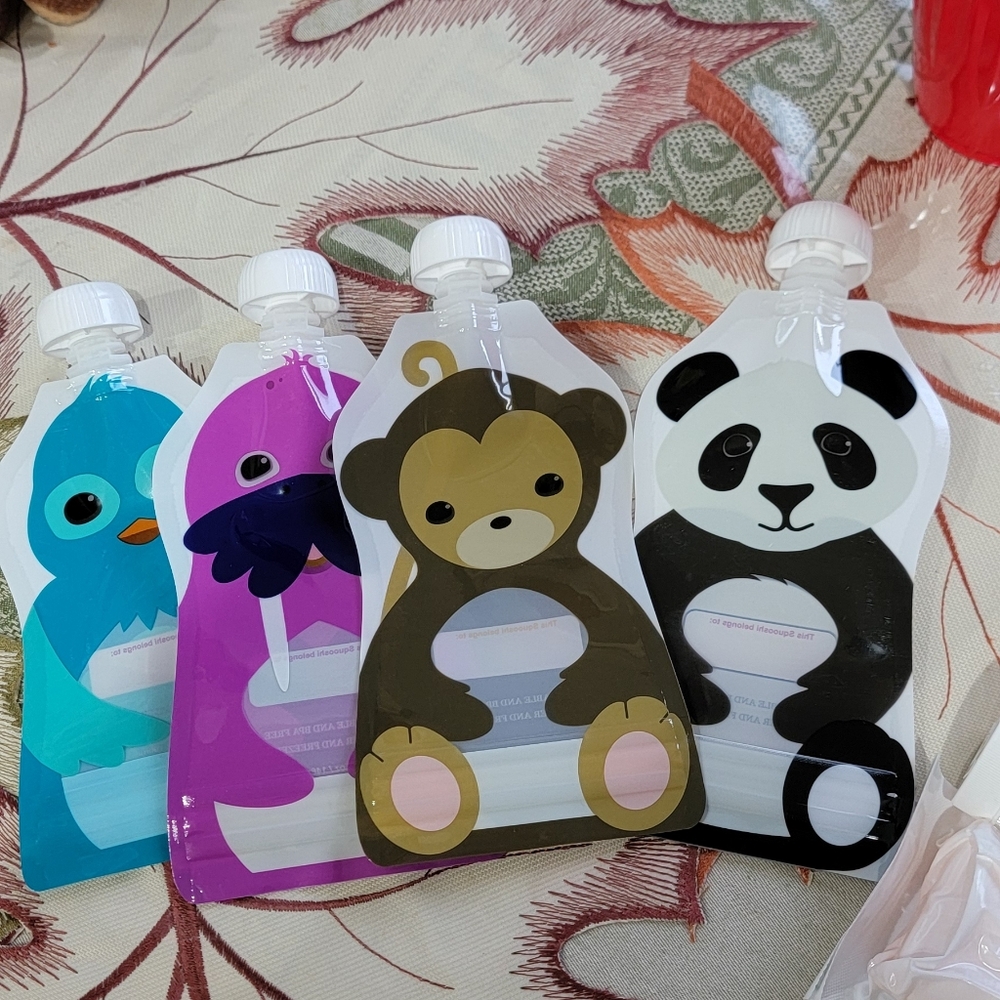 Animal-Themed Reusable Pouches